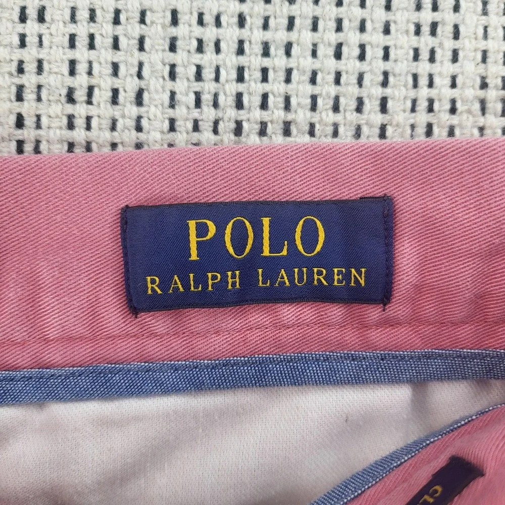 Polo Ralph Lauren Shorts Mens 35 Pink Classic Fit 9‎ Inch Chino Cotton Casual